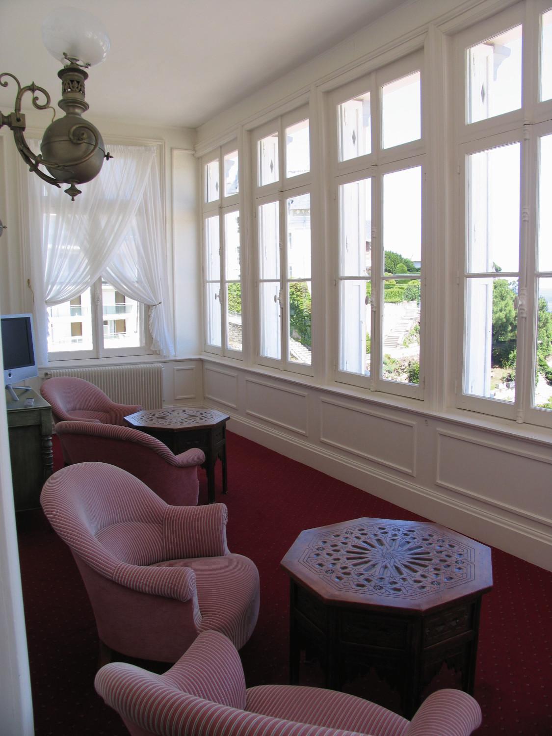 Hotel Villa Reine Hortense Dinard Restoran fotoğraf